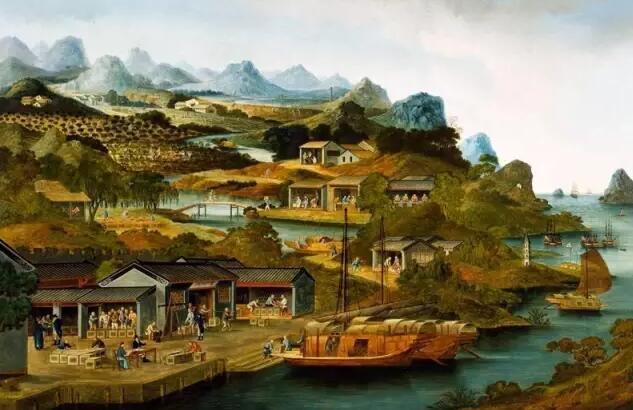 彩色的歷史——清朝外銷畫中的廣州商業景象